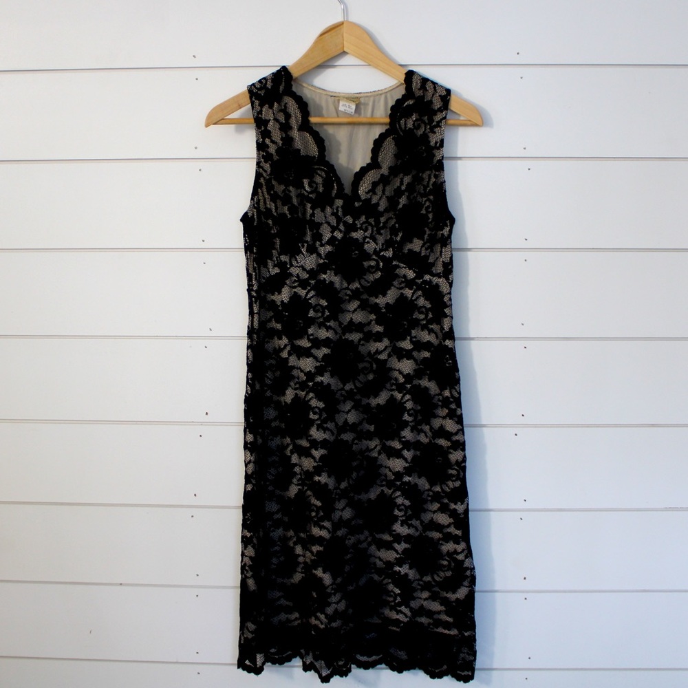 Floral black cocktail dress